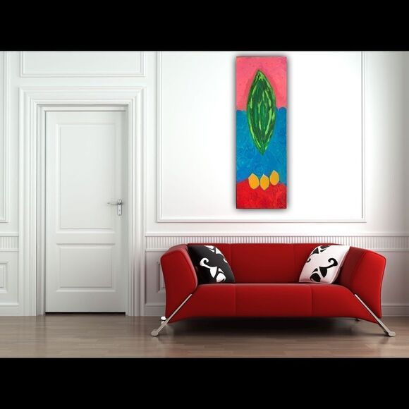 ‎Watermelon Surf Spaceship Painting 36x12 - Picture 1 of 7